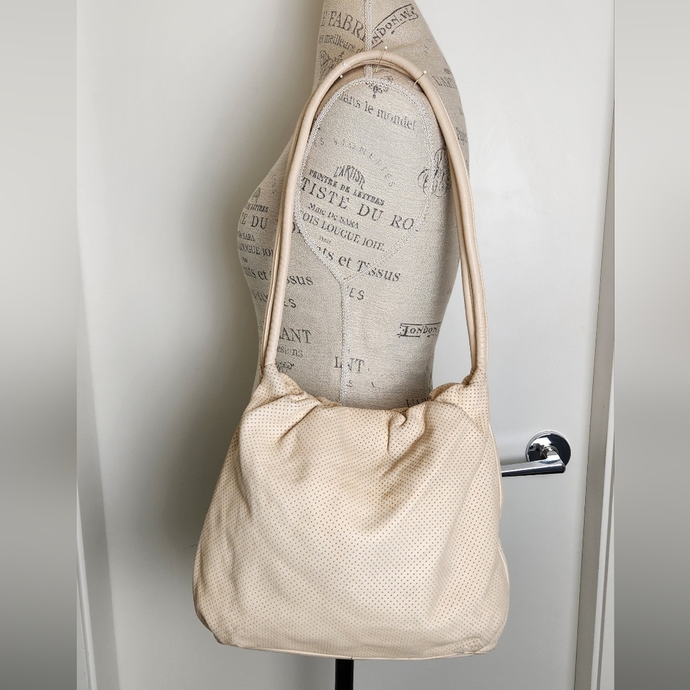 Vintage Light Leather Shoulder Purse
